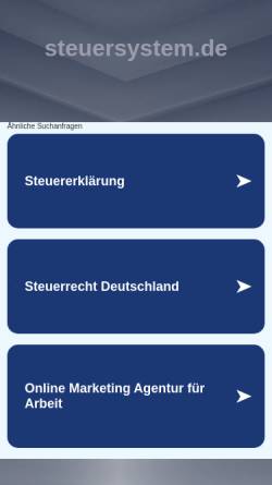 Vorschau der mobilen Webseite www.steuersystem.de, Alfred Weber-Gesellschaft e.V.