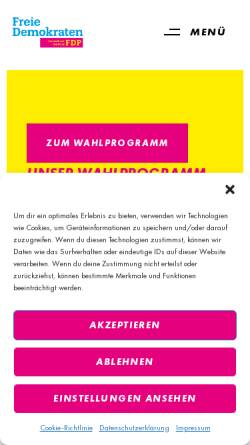 Vorschau der mobilen Webseite www.fdp-flensburg.de, FDP Flensburg