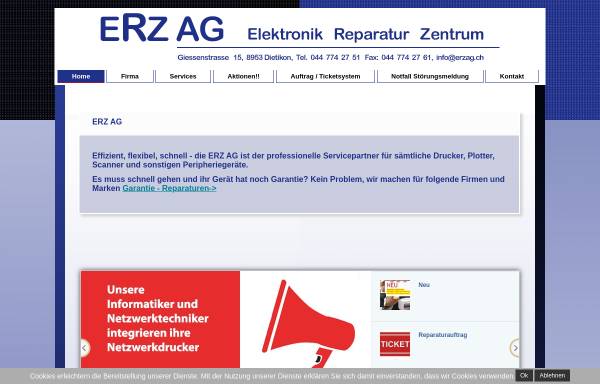 Vorschau von www.erzag.ch, Erz AG