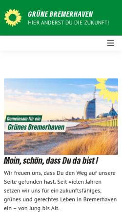 Vorschau der mobilen Webseite b90diegruenen-brhv.de, Bündnis 90/Die Grünen Bremerhaven