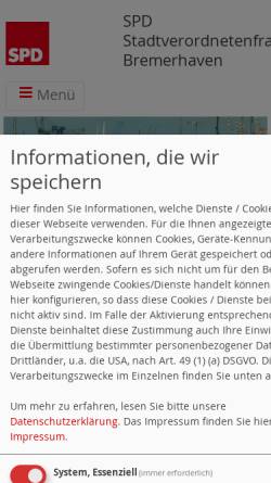 Vorschau der mobilen Webseite spd-fraktion-brhv.de, SPD Bremerhaven