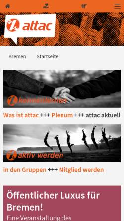 Vorschau der mobilen Webseite www.attac-netzwerk.de, Attac Bremen