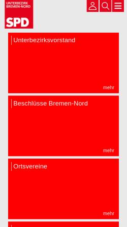 Vorschau der mobilen Webseite www.jusos-bremen-nord.de, Jusos Bremen-Nord