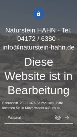 Vorschau der mobilen Webseite www.naturstein-hahn.de, Naturstein Hahn
