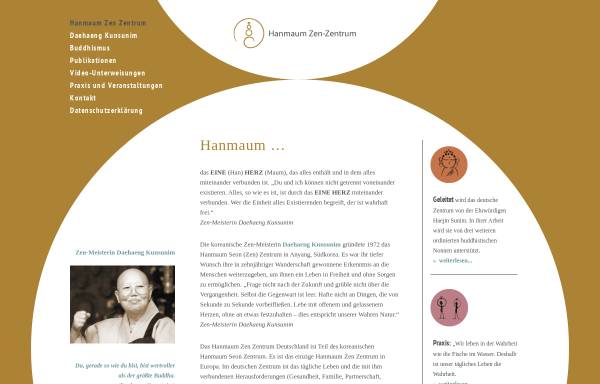 Vorschau von www.hanmaum-zen.de, HanMaUm Seon(Zen) Deutschland e.V.