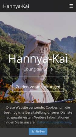 Vorschau der mobilen Webseite www.hannya-kai.de, Seminarhaus Tannenhof