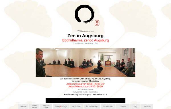 Vorschau von www.zen-augsburg.de, Zen in Augsburg