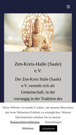 Vorschau der mobilen Webseite www.zen-kreis-halle.de, Zen-Kreis-Halle (Saale)