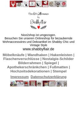 Vorschau der mobilen Webseite www.nice2shop.de, nice2shop