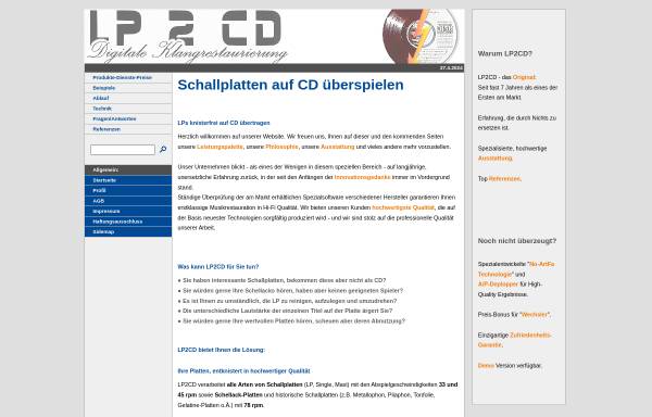 LP2CD - Digitale Klangrestaurierung, Thilo Scherr