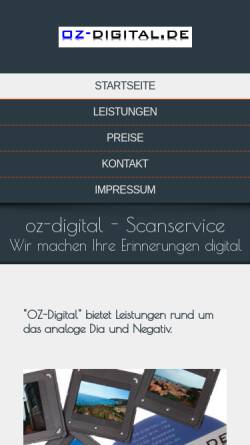 Vorschau der mobilen Webseite www.oz-digital.de, OZ-Digital, Oliver Streng