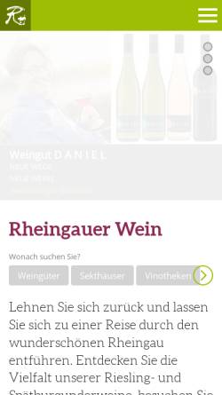 Vorschau der mobilen Webseite www.rheingau.de, Rheingau.de Weingüter