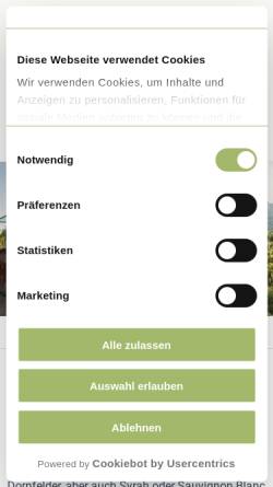 Vorschau der mobilen Webseite www.pfalzwein.de, Zum Wohl - Die Pfalz