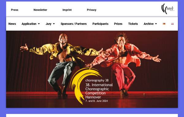 Vorschau von www.choreographenwettbewerb.de, Internationaler Wettbewerb für Choreographen