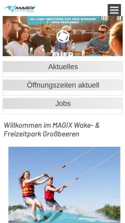 Vorschau der mobilen Webseite www.wakeboarding-berlin.de, Wakeboarding in Grossbeeren bei Berlin