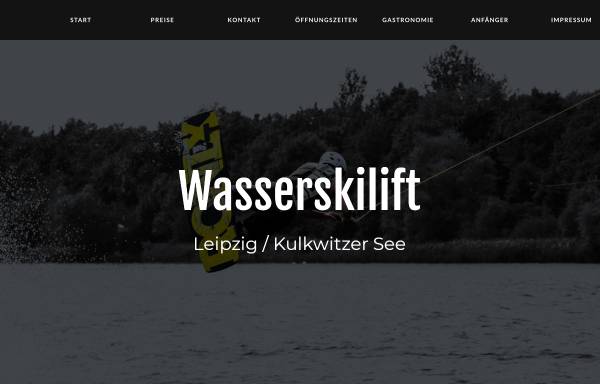Vorschau von www.wasserski-leipzig.de, Wasserski Leipzig am Kulkwitzer See