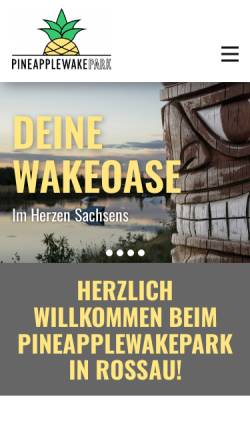 Vorschau der mobilen Webseite www.wasserski-wakeboard-rossau.de, Wasserskianlage Rossau