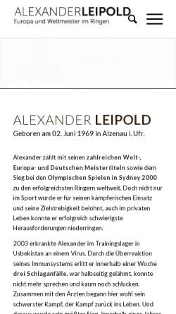 Vorschau der mobilen Webseite www.alexander-leipold.de, Leipold, Alexander