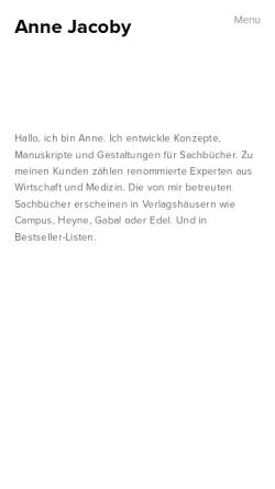 Vorschau der mobilen Webseite www.anne-jacoby.de, Jacoby, Anne