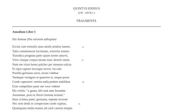 Quintus Ennius, Fragmenta