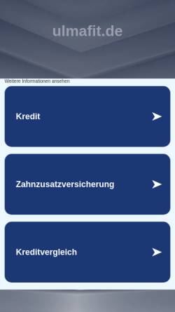 Vorschau der mobilen Webseite www.ulmafit.de, Ulmafit KG