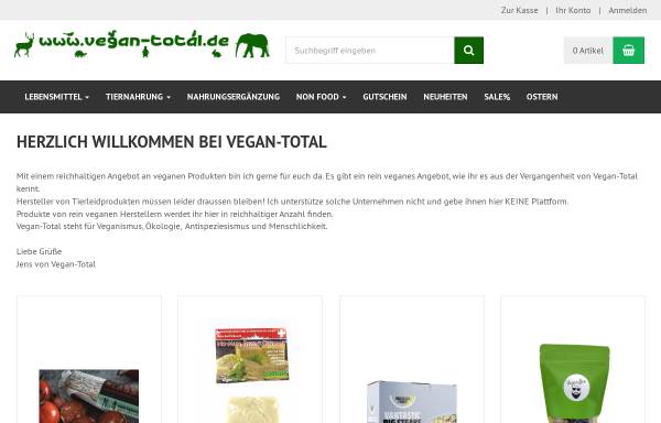 Vorschau von www.vegan-total.de, Vegan-Total, Sascha Alexander