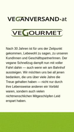Vorschau der mobilen Webseite www.veganversand.at, Veganversand.at, Alfred Waibel