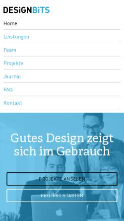 Vorschau der mobilen Webseite www.designbits.de, DesignBits