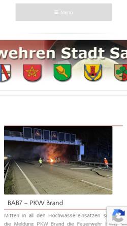 Vorschau der mobilen Webseite www.ff-sarstedt.de, Freiwillige Feuerwehr Sarstedt