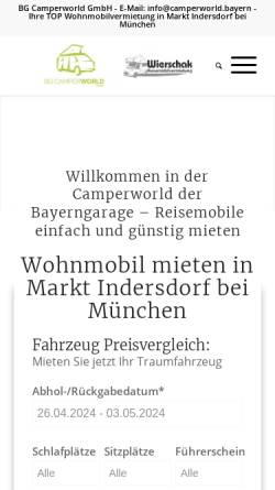 Vorschau der mobilen Webseite www.wohnmobil-muenchen.de, Bernd Wierschak