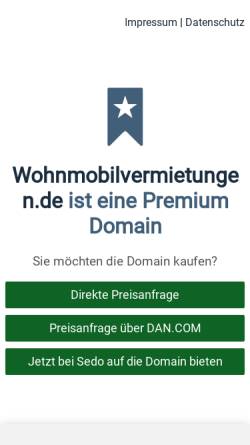 Vorschau der mobilen Webseite www.wohnmobilvermietungen.de, Reisemobile Federau