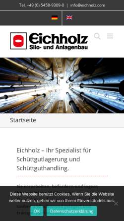 Vorschau der mobilen Webseite eichholz.com, Eichholz Silo- und Anlagenbau GmbH
