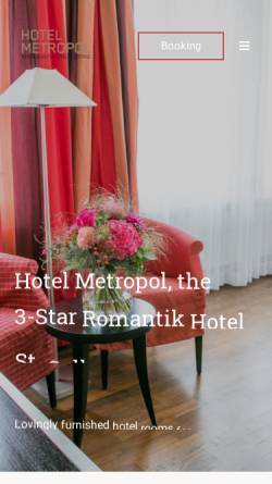 Vorschau der mobilen Webseite www.hotel-metropol.ch, Hotel Metropol