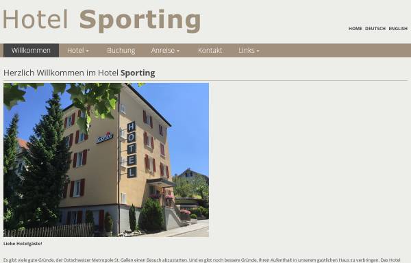 Vorschau von www.hotel-sporting.ch, Hotel Sporting, St. Gallen