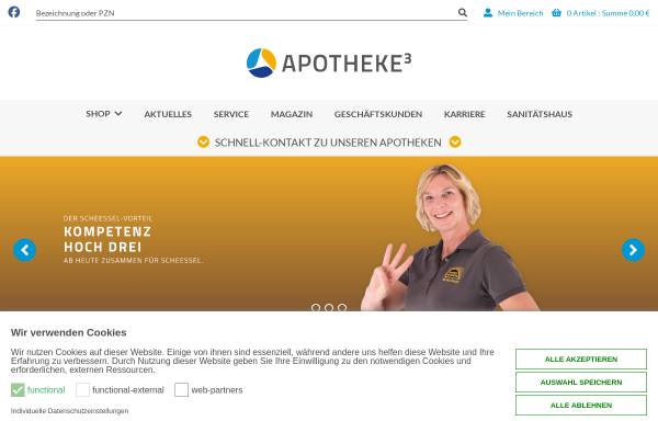 Vorschau von www.apotheken-hoch-drei-scheessel.de, Beeke Apotheke, Hans-Erik Meyer