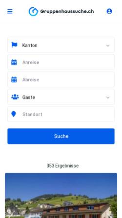 Vorschau der mobilen Webseite www.gruppen-unterkuenfte.ch, Ferienhaus Mattli, Alosen-Oberägeri