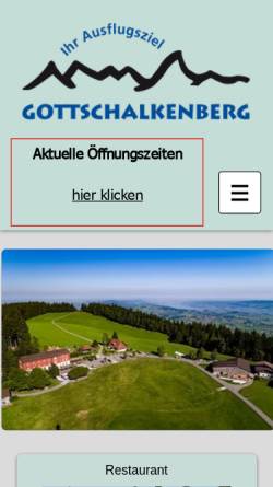 Vorschau der mobilen Webseite www.gottschalkenberg.ch, Restaurant Gottschalkenberg