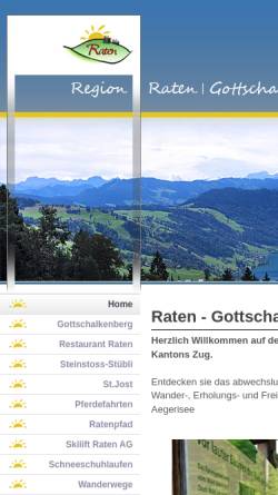 Vorschau der mobilen Webseite www.raten.ch, Restaurant Raten