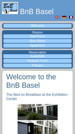 Vorschau der mobilen Webseite bnbbasel.ch, BnB Basel