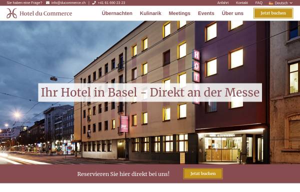 Vorschau von www.ducommerce.ch, Hotel du Commerce Garni