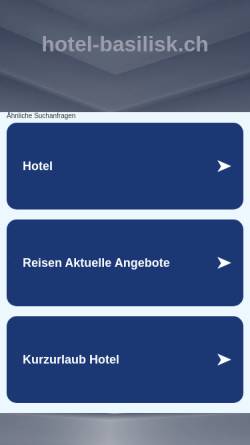 Vorschau der mobilen Webseite www.hotel-basilisk.ch, Hotel Restaurant Basilisk