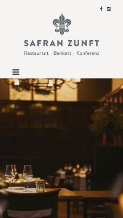 Vorschau der mobilen Webseite www.safran-zunft.ch, Restaurant Safran Zunft