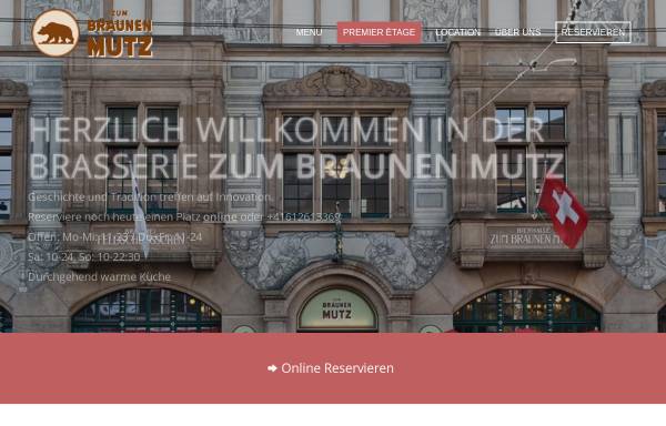 Vorschau von www.brauner-mutz-basel.ch, Restaurant zum Braunen Mutz