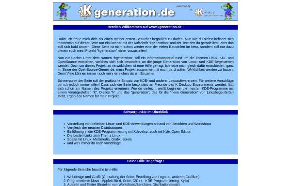 Vorschau von www.kgeneration.de, Die Kgeneration