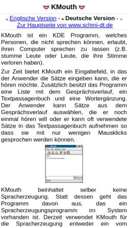 Vorschau der mobilen Webseite www.schmi-dt.de, KMouth