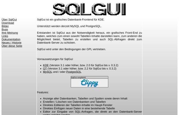 Vorschau von www.sqlgui.de, SqlGui