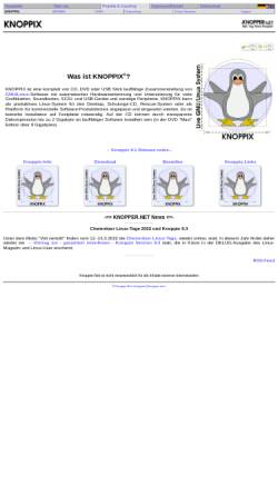 Vorschau der mobilen Webseite www.knopper.net, Knoppix