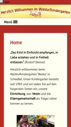Vorschau der mobilen Webseite www.waldorfkindergarten-scheessel.de, Waldorfkindergarten Scheeßel