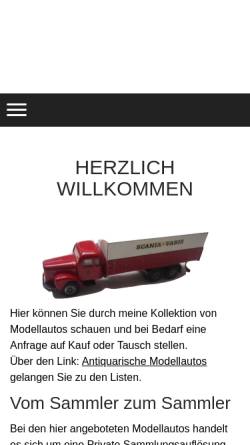 Vorschau der mobilen Webseite www.aam-boyer.de, Alte Automobilminiaturen Boyer