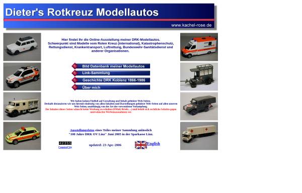 Vorschau von www.kachel-rose.de, Dieters Rotkreuz Modellautos